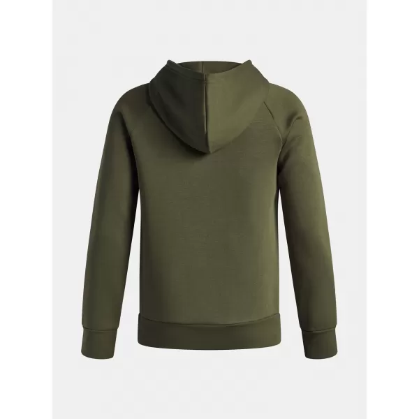  Fiú pulóver UNDER ARMOUR UA RIVAL FLEECE BL HOODIE 1379791-390 ZÖLD 