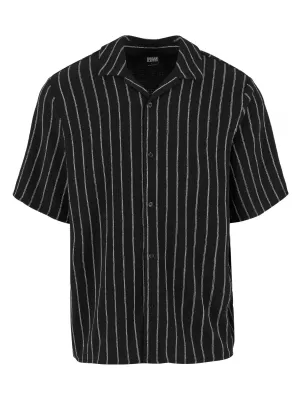 Férfi ing URBAN CLASSICS TB7342 FEKETE/TÖRTFEHÉR