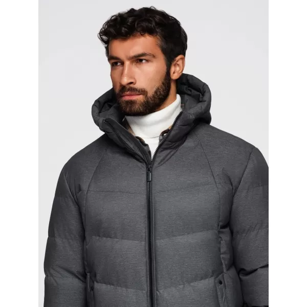  Kabát OMBRE OM-JALJ-0264 SZÜRKE 