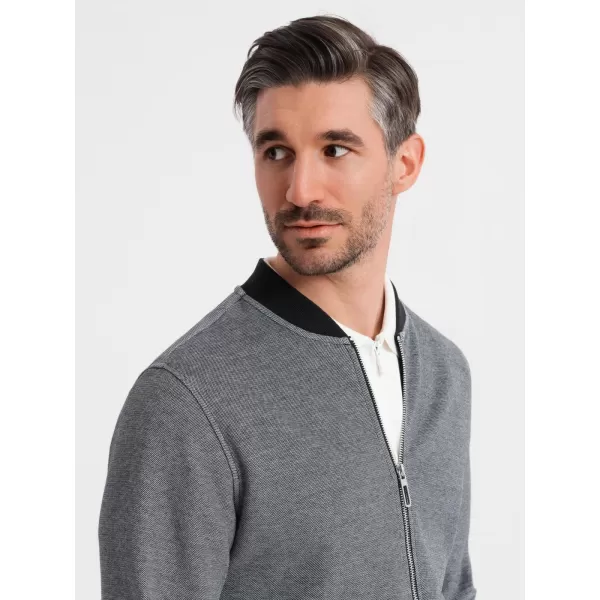  Férfi pulóver OMBRE OM-SSZP-0210 FEKETE 