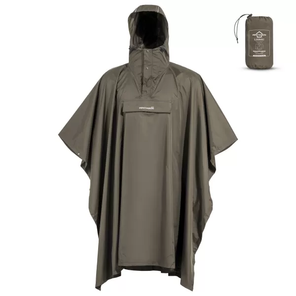  Kabát PENTAGON CLOUDBURST PACKABLE RAIN PONCHO K07018 BARNA SZÜRKE 