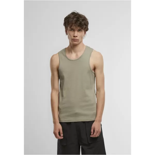  Férfi póló URBAN CLASSICS TB7650A HALVÁNY OLÍVA/FEHÉR 