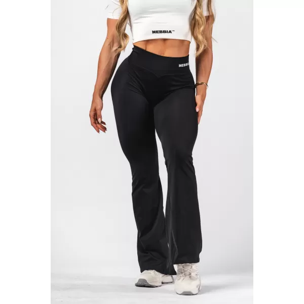  Formázó, varrat nélküli, kiszélesedő leggings FLOW SEAMLESS 498 BLACK Nebbia 