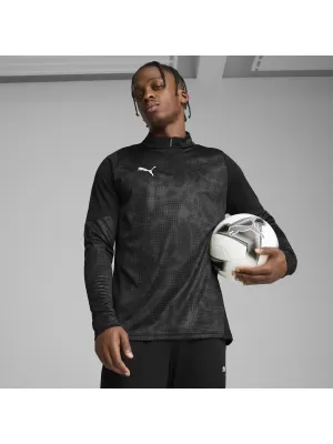 Férfi pulóver PUMA TEAMCUP TRAINING 1/4 ZIP TOP 659164_03 PUMA FEKETE/PUMA EZÜST
