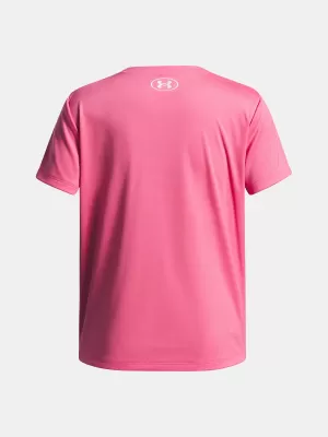 Lányos póló UNDER ARMOUR TECH WORDMARK GRAPHIC SS 6005136-672 RÓZSASZÍN