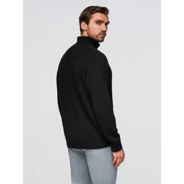  Férfi pulóver OMBRE OM-SWTN-0162 FEKETE 