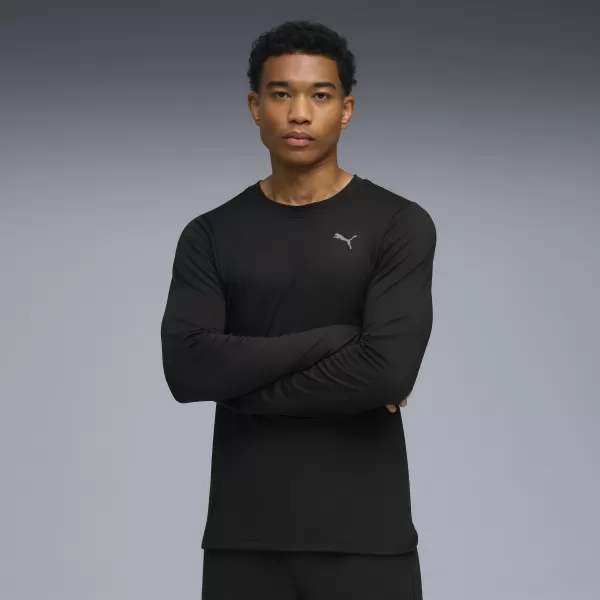  Férfi póló PUMA M CLOUDSPUN LS TEE 52759101 PUMA FEKETE 