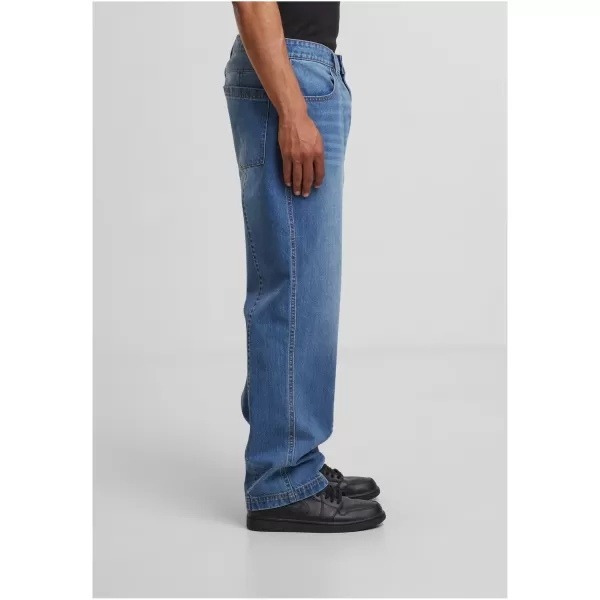  Férfi farmer URBAN CLASSICS TB7605 KÖZÉP MÉLYKÉK MOSOTT 