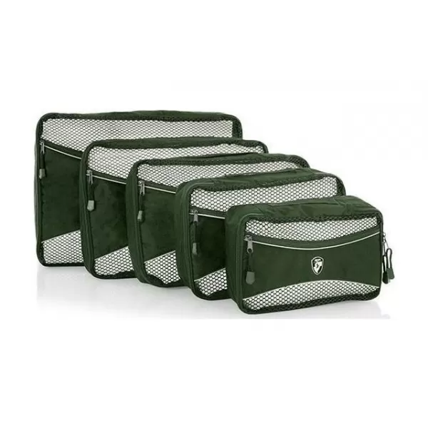  Szervezők halmaza HEYS ECO PACKING CUBE 5PC SET II ZÖLD 