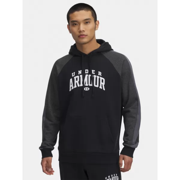  Férfi pulóver UNDER ARMOUR RIVAL FLC CB HOOD FEKETE 