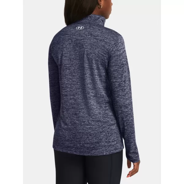  Női póló UNDER ARMOUR TECH 1/2 ZIP- TWIST 1384225-410 KÉK 