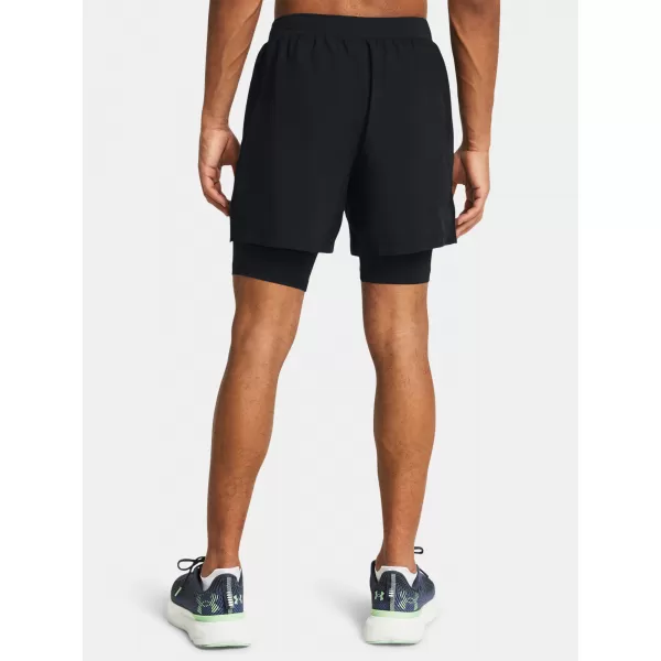  Férfi rövidnadrág UNDER ARMOUR UA LAUNCH 5'' 2-IN-1 SHORTS 1382640-001 FEKETE 