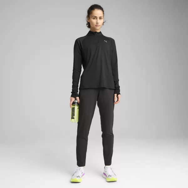  Ing PUMA W RUN VELOCITY CLOUDSPUN 1/4 ZIP 52665001 PUMA FEKETE 