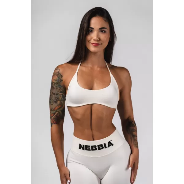  Varrat nélküli felemelhető sportmelltartó FLOW SEAMLESS 495 CREAM Nebbia 