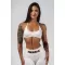 Varrat nélküli felemelhető sportmelltartó FLOW SEAMLESS 495 CREAM Nebbia