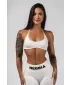 Varrat nélküli felemelhető sportmelltartó FLOW SEAMLESS 495 CREAM Nebbia