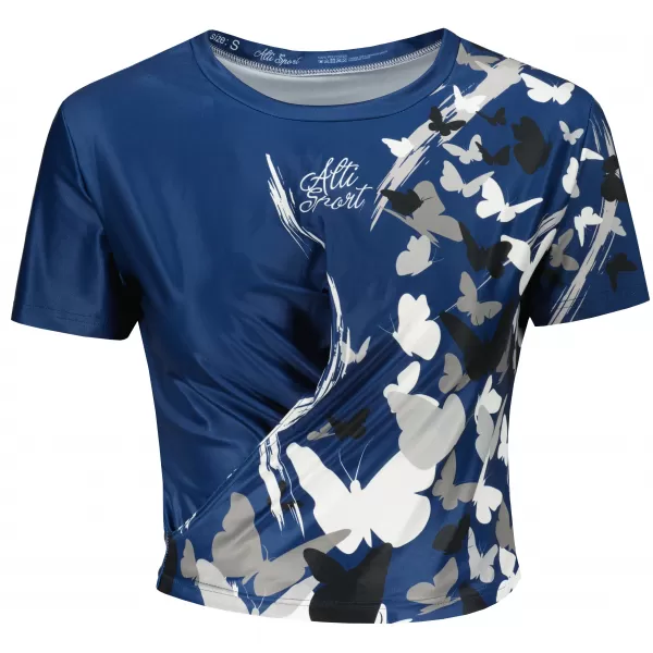  Női funkcionális prémium crop felső ALTISPORT VOJ/ALW022TR07 NAVY SZOKÁSOK 