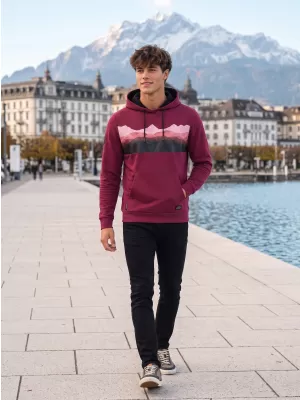 Férfi pulóver ALTISPORT GORO BURGUNDIA