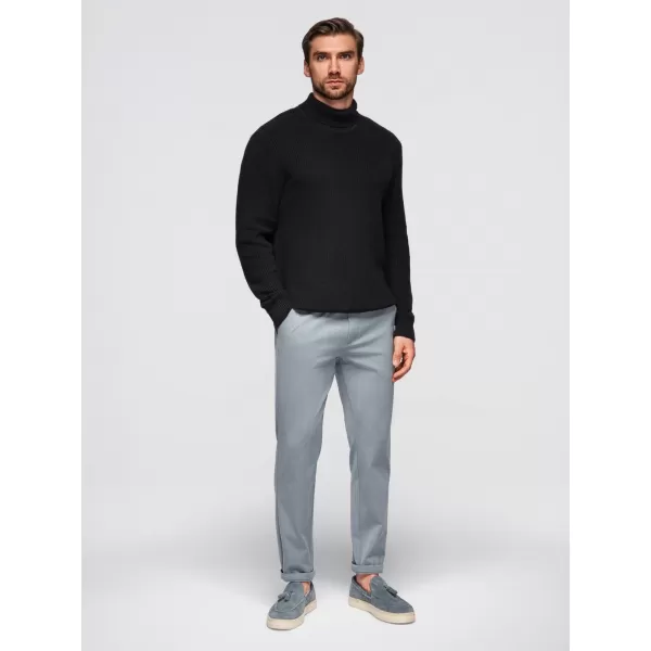 Férfi pulóver OMBRE OM-SWTN-0162 FEKETE 