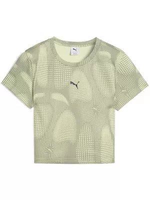 Női póló PUMA DARE TO AOP BABY TEE 63214582 LUX HADSEREG