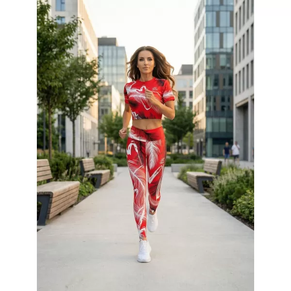  Női prémium crop top ALTISPORT VOJ/ALW001TR07 PIROS 