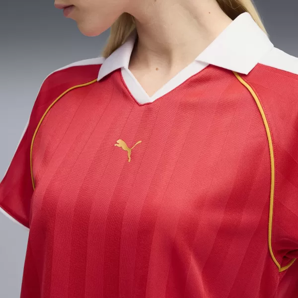  Női mez PUMA T7 RELAXED FOOTBALL JERSEY 63215711 MINDEN IDŐK PIROS 