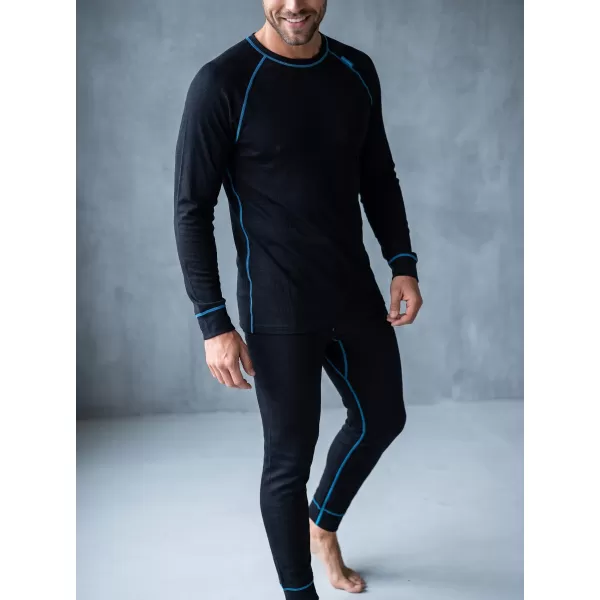  Férfi termoszett ALTISPORT GAIN FEKETE/KÉK 