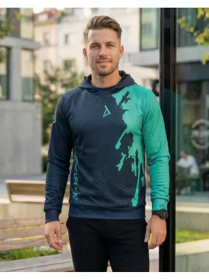 Férfi funkcionális pulóver prémium ALTISPORT VOJ/ALM112MI01 TYRKYS
