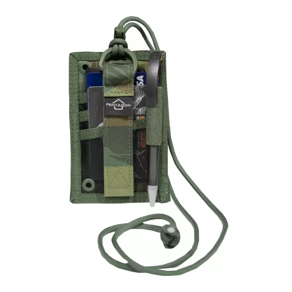  Ház PENTAGON ID CARD HOLDER POUCH CAMO K17096 SZÜRKE TEREPSZÍNŰ 