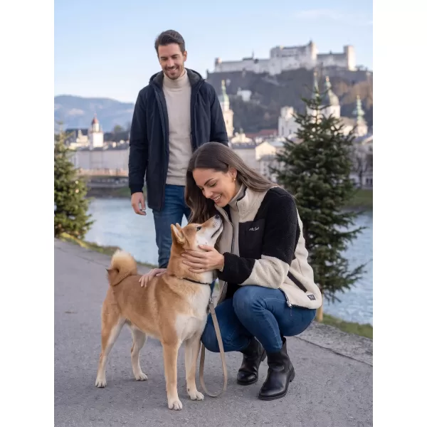  Női polár pulóver ALTISPORT GERI FEKETE/BÉZS 