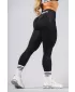 Varrat nélküli extra push-up leggings magas derékkal FLOW SEAMLESS 496 BLACK Nebbia
