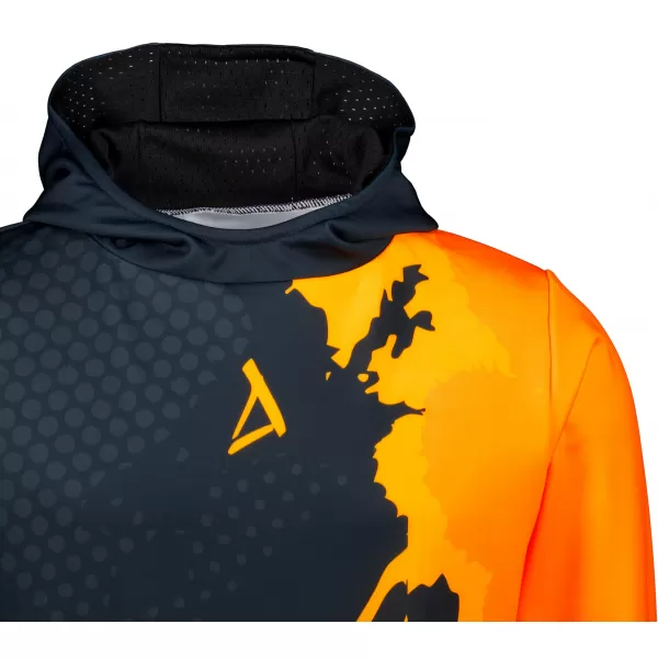  Férfi funkcionális pulóver prémium ALTISPORT VOJ/ALM112MI01 FEKETE-FLUO NARANCS 