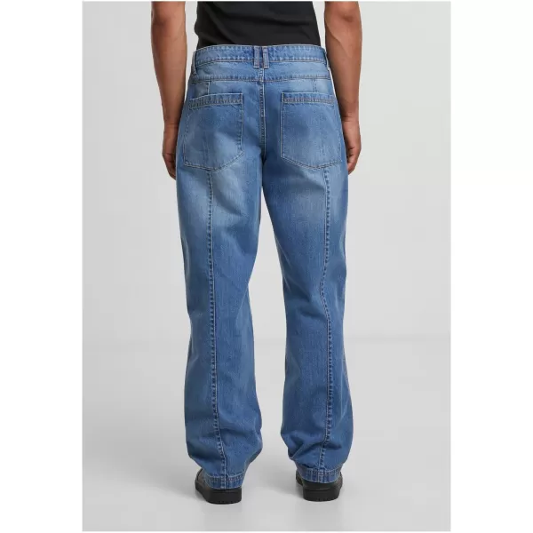  Férfi farmer URBAN CLASSICS TB7605 KÖZÉP MÉLYKÉK MOSOTT 