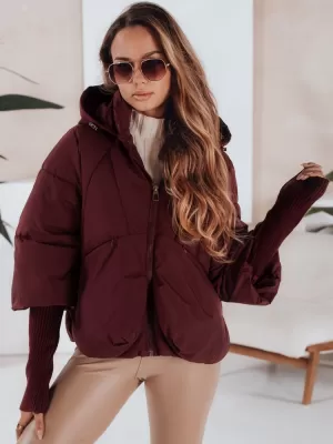 Női kabát DSTREET TY5037 BORDÓ