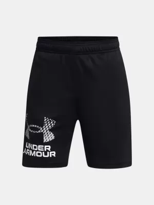 Fiú rövidnadrág UNDER ARMOUR UA TECH LOGO SHORTS 1383333-001 FEKETE