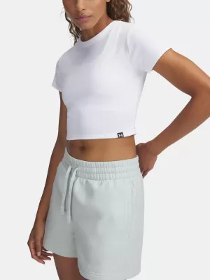 Női póló UNDER ARMOUR UA RIVAL RIB BABY TEE 6000264-100 FEHÉR