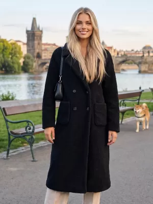 Női kabát KIXMI VINILA FEKETE