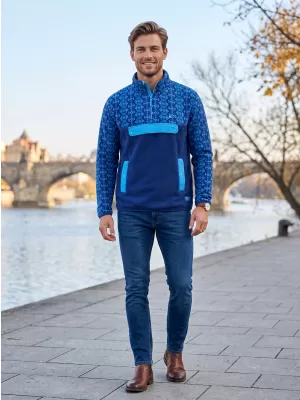 Férfi polár pulóver ALTISPORT GARM KÉK