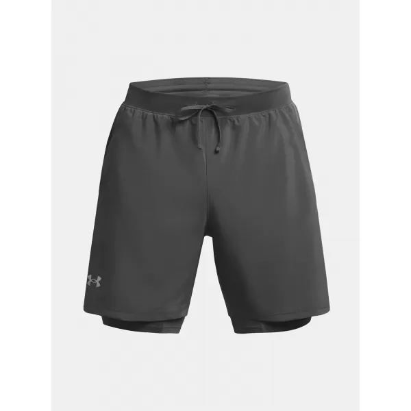  Férfi rövidnadrág UNDER ARMOUR UA LAUNCH 7'' 2-IN-1 SHORTS 1382641-025 SZÜRKE 