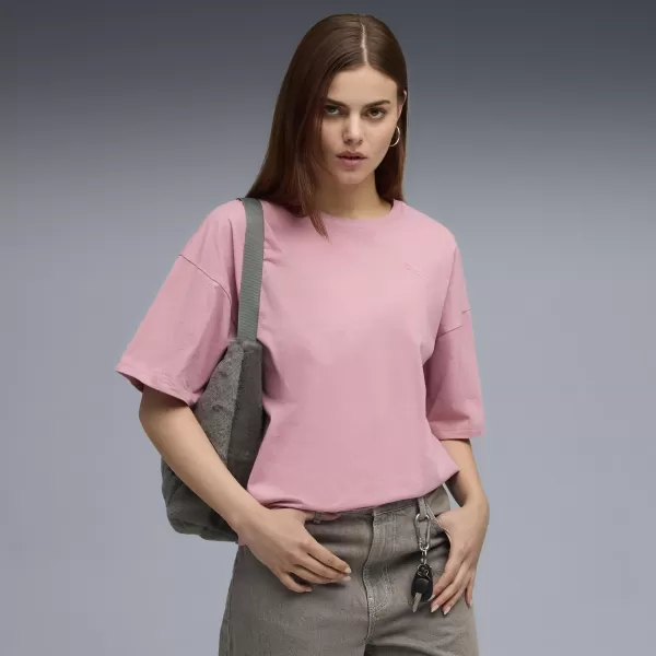  Női póló PUMA HER OVERSIZED TEE 68814865 KIEGYENSÚLYOZOTT RÓZSASZÍN 