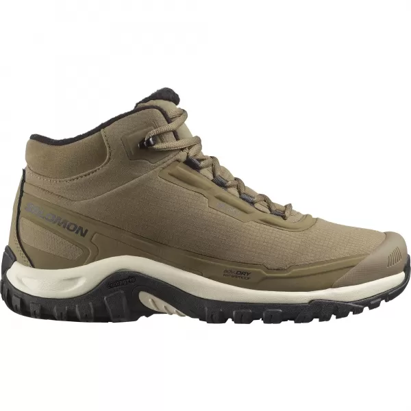  Férfi cipők SALOMON SHELTER WATERPROOF KŐSZÜRKE/FEKETE/ESŐS NAP 