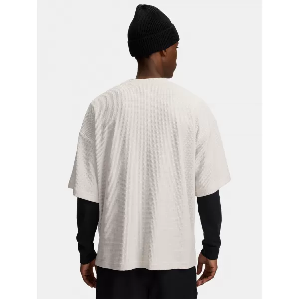  Férfi póló UNDER ARMOUR UA RIVAL WAFFLE CREW 1383106-110 FEHÉR 