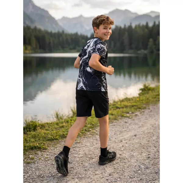  Dětské funkční triko premium ALTISPORT VOJ/ALK071TR01 ČERNOBÍLÁ 
