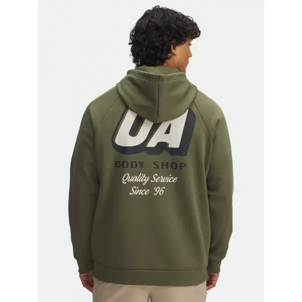  Férfi pulóver UNDER ARMOUR UA RIVAL FLEECE HBR LOGO HD 6003955-390 ZÖLD 