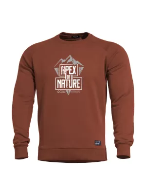 Pulóver PENTAGON HAWK SWEATER APEX OF NATURE K09019 BARNA