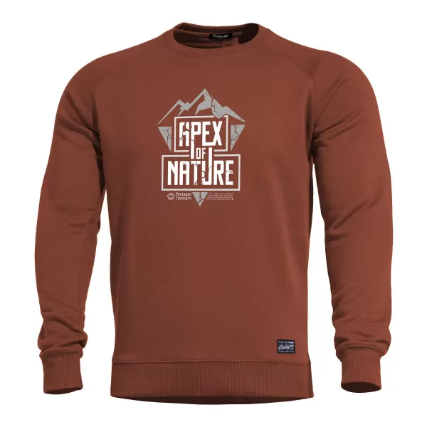  Pulóver PENTAGON HAWK SWEATER APEX OF NATURE K09019 BARNA 