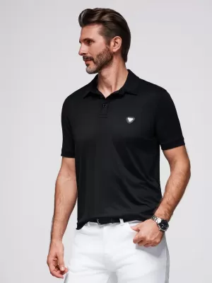 Mens t -phirt gallérral OMBRE OM-POSS-0150 FEKETE