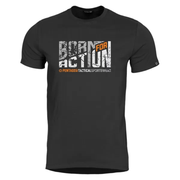  póló PENTAGON AGERON BORN FOR ACTION K09012 FEKETE 