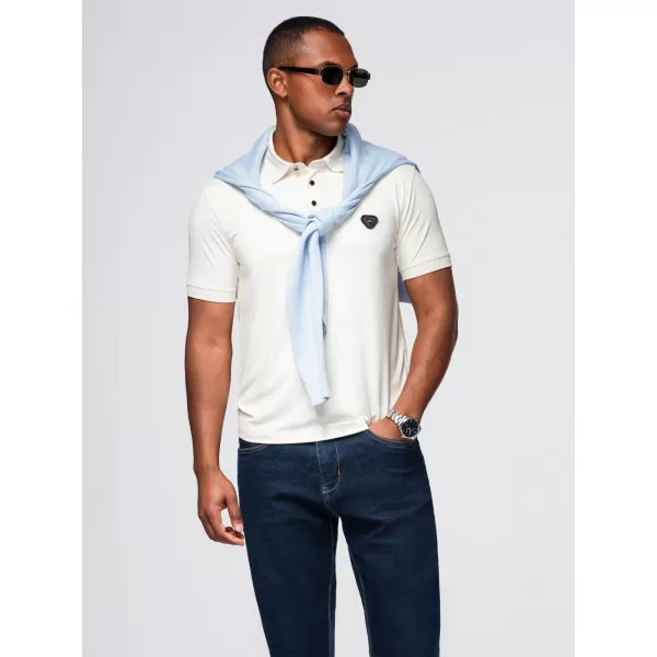  Mens t -phirt gallérral OMBRE OM-POSS-0150 KRÉM 