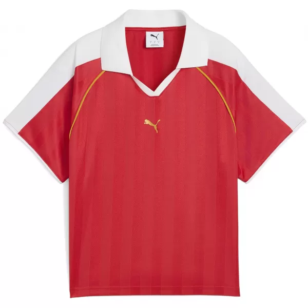  Női mez PUMA T7 RELAXED FOOTBALL JERSEY 63215711 MINDEN IDŐK PIROS 